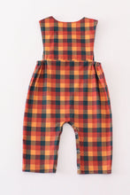 Orange turkey embroidery plaid boy jonjon - ARIA KIDS