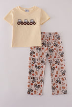 Yellow tractor french knot pants set - ARIA KIDS