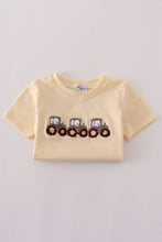 Yellow tractor french knot pants set - ARIA KIDS
