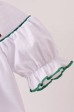 White wreath smocked romper - ARIA KIDS