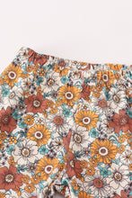 Green cow applique floral print ruffle pants set - ARIA KIDS