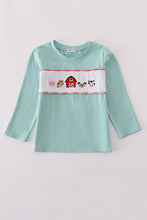 Green farm embroidery top - ARIA KIDS