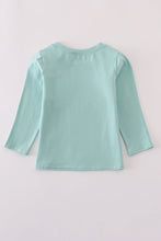 Green farm embroidery top - ARIA KIDS