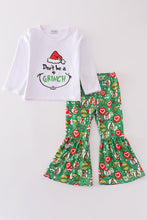 Green grinch print girl set - ARIA KIDS