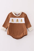 Brown gingerbread embroidery boy bubble - ARIA KIDS