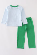 Green christmas tree applique boy pants set - ARIA KIDS