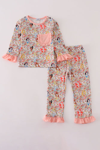 Princess floral print pajamas set - ARIA KIDS