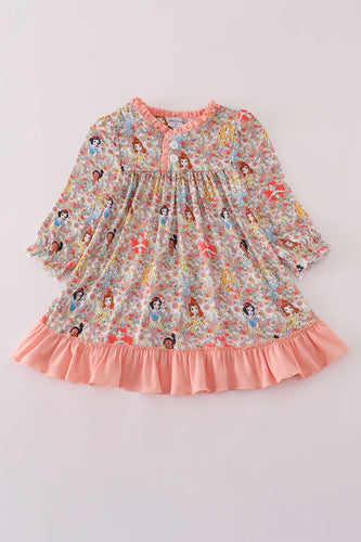 Princess floral print ruffle gown - ARIA KIDS