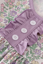 Purple floral print ruffle dress - ARIA KIDS