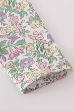 Purple floral print pants set - ARIA KIDS