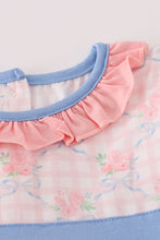 Pink floral print ruffle dress - ARIA KIDS
