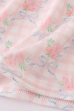 Pink floral print ruffle dress - ARIA KIDS
