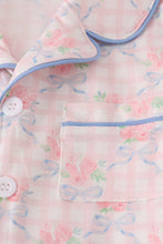 Pink floral print ruffle pajamas set - ARIA KIDS