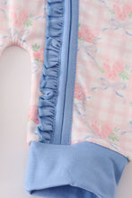 Pink floral print ruffle romper - ARIA KIDS