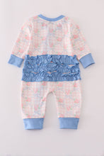 Pink floral print ruffle romper - ARIA KIDS