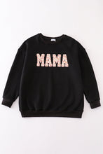Black MAMA applique women sweatshirt - ARIA KIDS