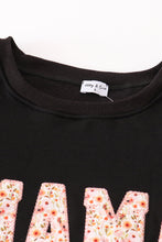 Black MAMA applique women sweatshirt - ARIA KIDS
