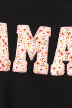 Black MAMA applique women sweatshirt - ARIA KIDS