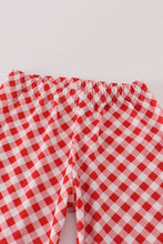 Red farm smocked pants set - ARIA KIDS