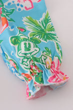 Green floral character applique bubble - ARIA KIDS