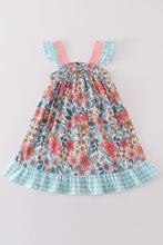 Garden blossom print girl dress - ARIA KIDS