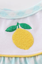 Mint lemon embroidery girl dress - ARIA KIDS