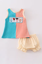 Multicolored character embroidery girl bloomer set - ARIA KIDS