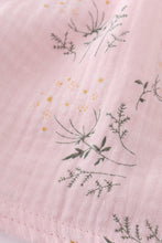 Pink floral print muslin girl ruffle dress - ARIA KIDS