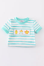 Chicken embroidery stripe romper - ARIA KIDS