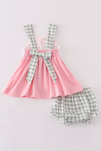 Pink easter cross french knot girl bloomer set - ARIA KIDS