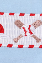 Blue baseball embroidery smocked set - ARIA KIDS