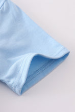 Blue baseball embroidery smocked set - ARIA KIDS