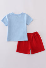 Blue baseball embroidery smocked set - ARIA KIDS