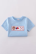 Blue baseball embroidery smocked set - ARIA KIDS