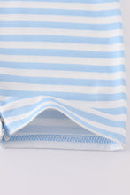 Blue stripe helicopter embroidery smocked boy jonjon - ARIA KIDS
