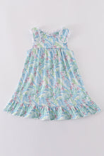 Tropical rainforest plant print dress - ARIA KIDS