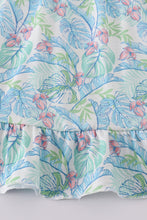 Tropical rainforest plant print dress - ARIA KIDS