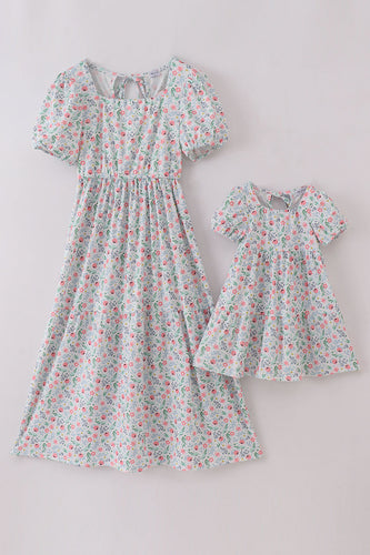 Floral print mom&me dress - ARIA KIDS