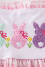 Pink bunny embroidery gingham dress - ARIA KIDS
