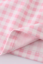 Pink bunny embroidery gingham dress - ARIA KIDS