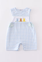 Blue bunny embroidery gingham jonjon - ARIA KIDS