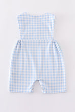 Blue bunny embroidery gingham jonjon - ARIA KIDS