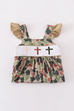 Camouflage cross embroidery dress - ARIA KIDS