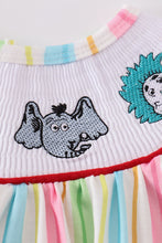Stripe Dr. Seuss embroidery smocked bubble - ARIA KIDS