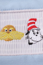 Blue Dr. Seuss embroidery smocked top - ARIA KIDS