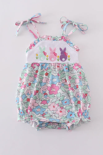 Floral bunny embroidery bubble - ARIA KIDS