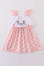 Pink floral bunny applique dress - ARIA KIDS