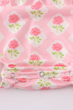 Pink floral bunny applique bubble - ARIA KIDS