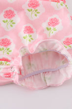 Pink floral bunny applique bubble - ARIA KIDS