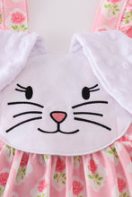 Pink floral bunny applique bubble - ARIA KIDS